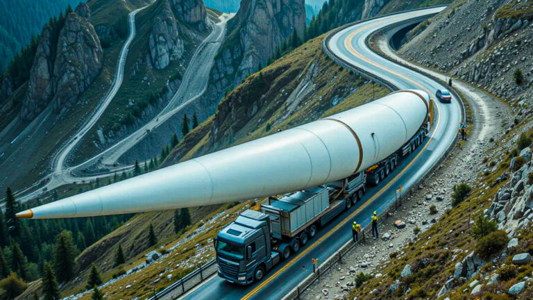 Extremely Skilled Truckers With Heavy Equipment Take on Dangerous Roads_