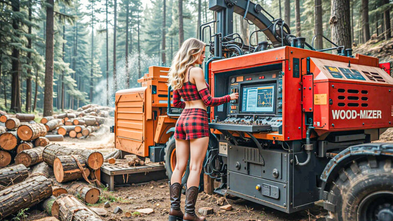 Incredibly Fast Firewood Making Machine- Monster Chainsaw at Work131