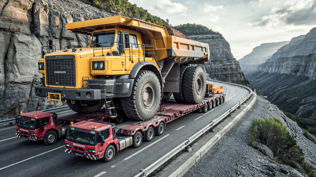 Watch Oversize Trucks Tackle Extremely Difficult Road Conditions